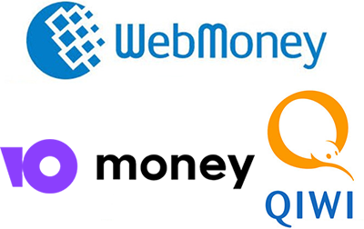 Логотип Юмани, QIWI, Webmoney